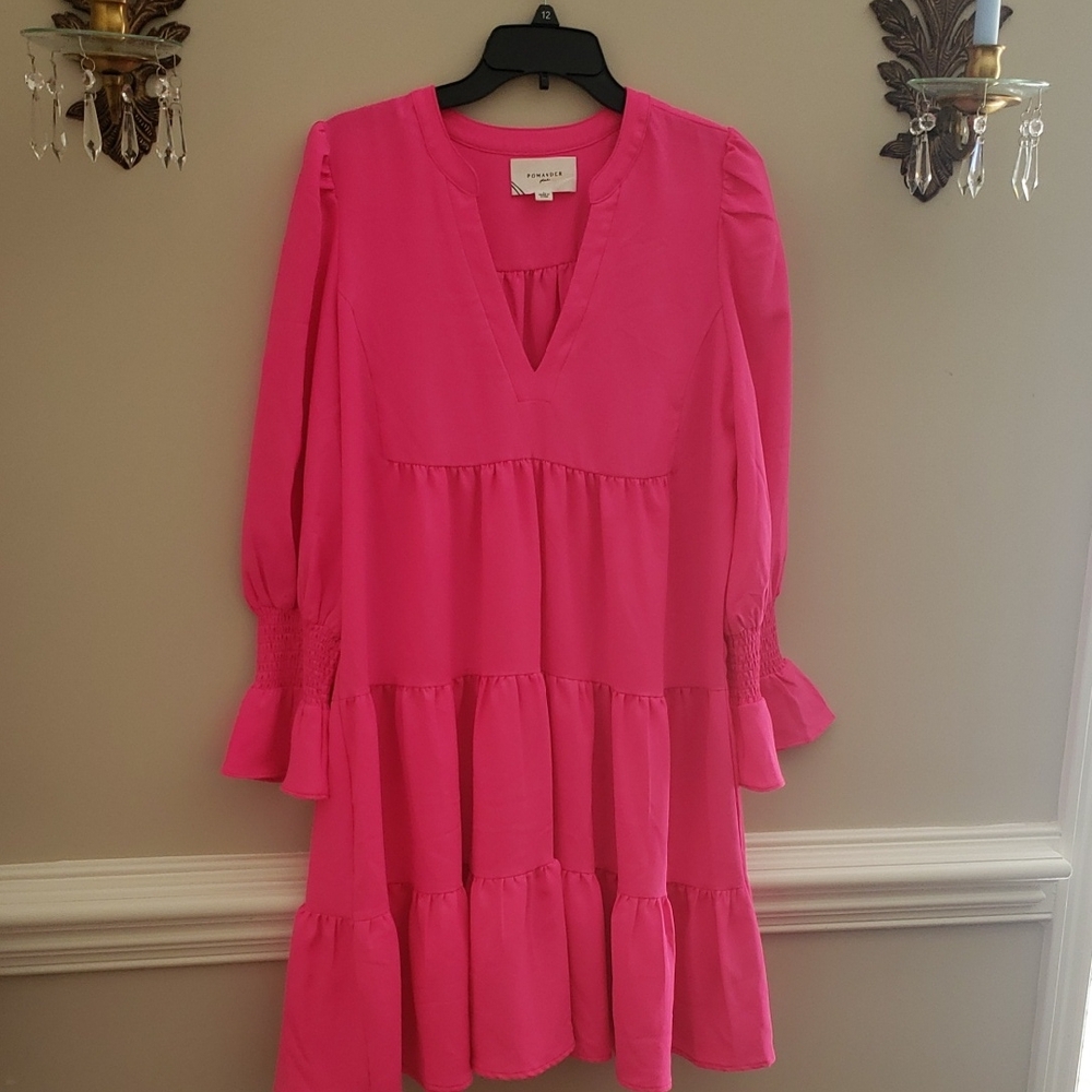 Pomander Fuchsia Tiered Dress